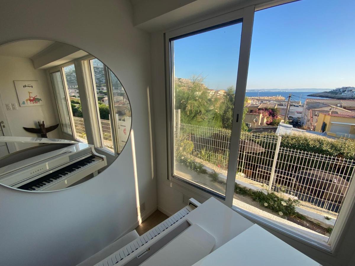 Au Coeur Du Parc National Du Massif Des Calanques, La Flibuste Des Goudes, Maison 2 Chambres, Climatisee, Jardins, Solarium, Proche Plage, Large Vue Mer Marsylia Zewnętrze zdjęcie