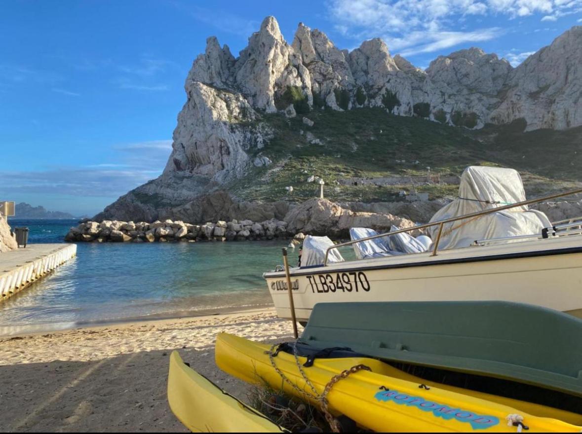 Au Coeur Du Parc National Du Massif Des Calanques, La Flibuste Des Goudes, Maison 2 Chambres, Climatisee, Jardins, Solarium, Proche Plage, Large Vue Mer Marsylia Zewnętrze zdjęcie