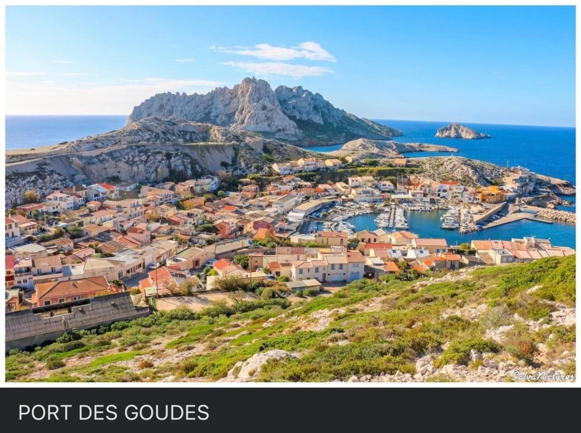 Au Coeur Du Parc National Du Massif Des Calanques, La Flibuste Des Goudes, Maison 2 Chambres, Climatisee, Jardins, Solarium, Proche Plage, Large Vue Mer Marsylia Zewnętrze zdjęcie