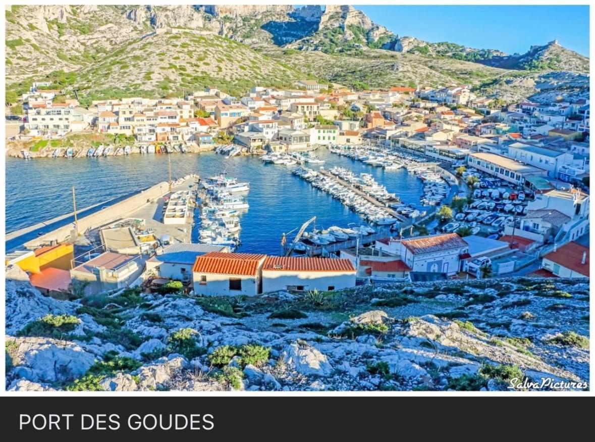 Au Coeur Du Parc National Du Massif Des Calanques, La Flibuste Des Goudes, Maison 2 Chambres, Climatisee, Jardins, Solarium, Proche Plage, Large Vue Mer Marsylia Zewnętrze zdjęcie